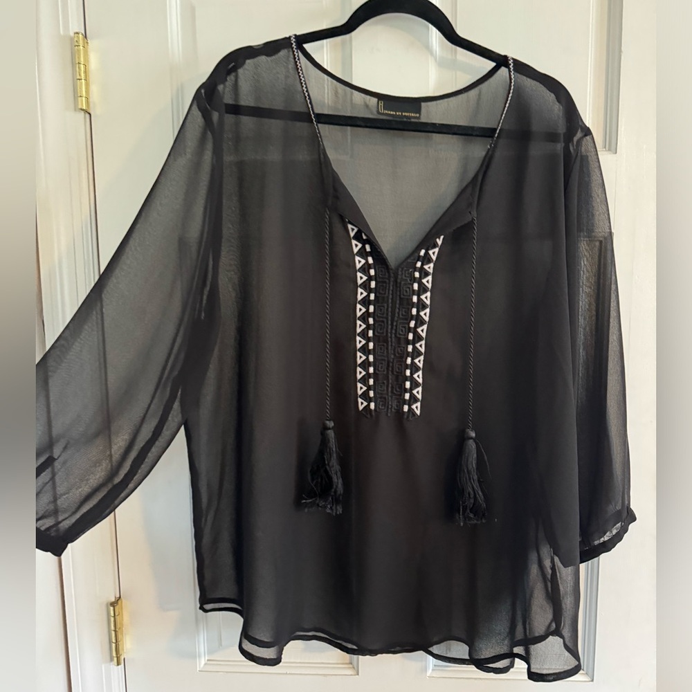 Black sheer top